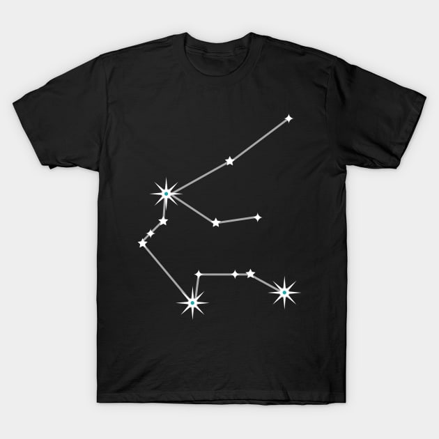 Aquarius on Black T-Shirt by wanderingteez